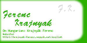 ferenc krajnyak business card